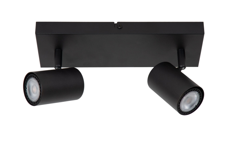 Lucide AMIGO - Ceiling spotlight - 2xGU10 - Black